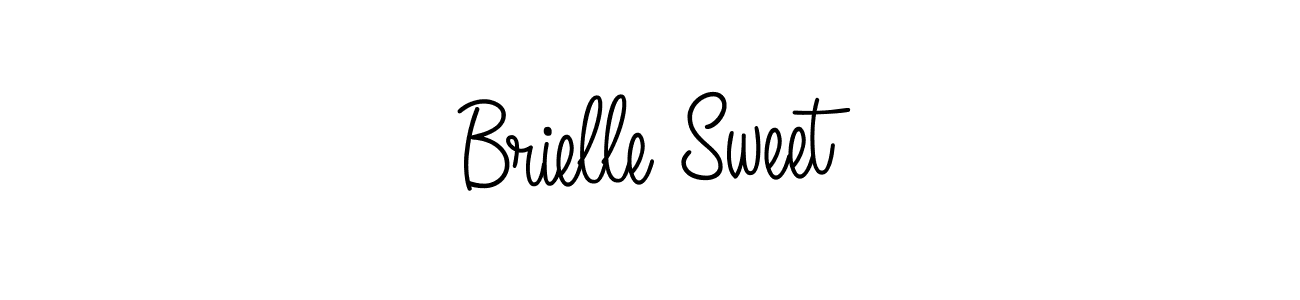 The best way (Angelique-Rose-font-FFP) to make a short signature is to pick only two or three words in your name. The name Brielle Sweet include a total of six letters. For converting this name. Brielle Sweet signature style 5 images and pictures png