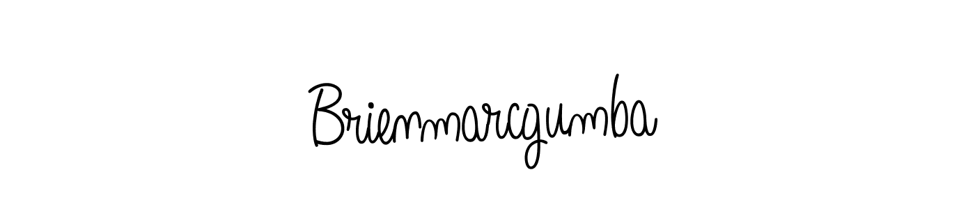 You should practise on your own different ways (Angelique-Rose-font-FFP) to write your name (Brienmarcgumba) in signature. don't let someone else do it for you. Brienmarcgumba signature style 5 images and pictures png