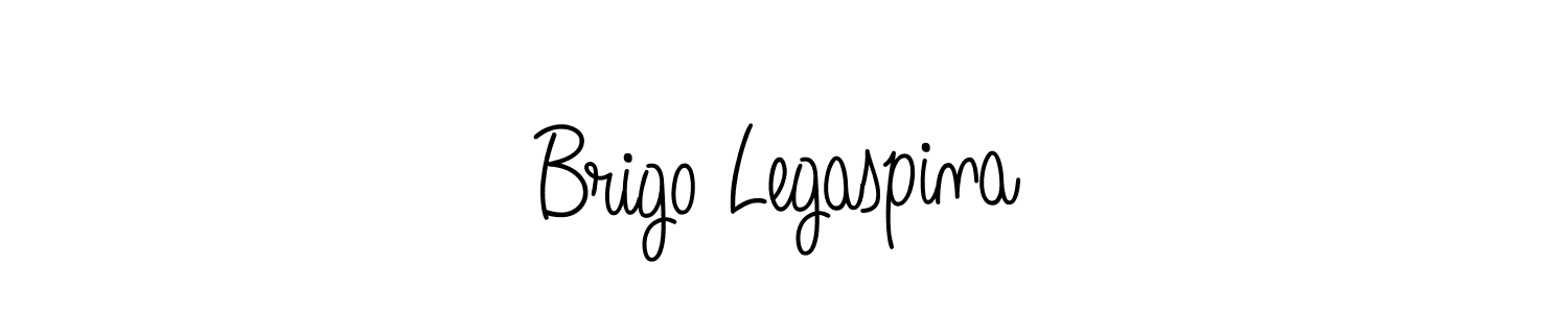 Design your own signature with our free online signature maker. With this signature software, you can create a handwritten (Angelique-Rose-font-FFP) signature for name Brigo Legaspina. Brigo Legaspina signature style 5 images and pictures png