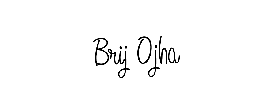 Use a signature maker to create a handwritten signature online. With this signature software, you can design (Angelique-Rose-font-FFP) your own signature for name Brij Ojha. Brij Ojha signature style 5 images and pictures png