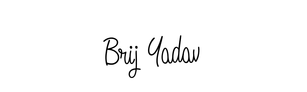 Make a beautiful signature design for name Brij Yadav. With this signature (Angelique-Rose-font-FFP) style, you can create a handwritten signature for free. Brij Yadav signature style 5 images and pictures png