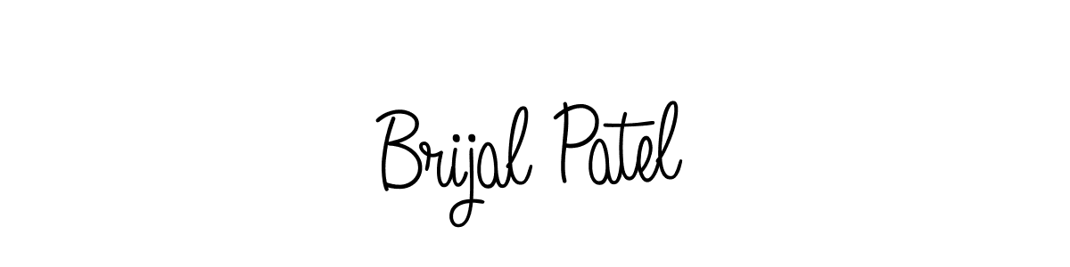 Create a beautiful signature design for name Brijal Patel. With this signature (Angelique-Rose-font-FFP) fonts, you can make a handwritten signature for free. Brijal Patel signature style 5 images and pictures png