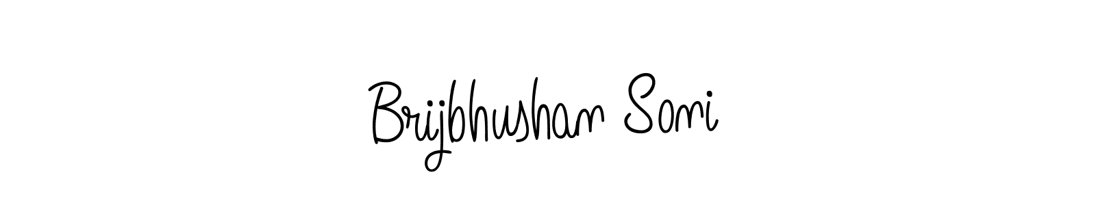 How to make Brijbhushan Soni name signature. Use Angelique-Rose-font-FFP style for creating short signs online. This is the latest handwritten sign. Brijbhushan Soni signature style 5 images and pictures png