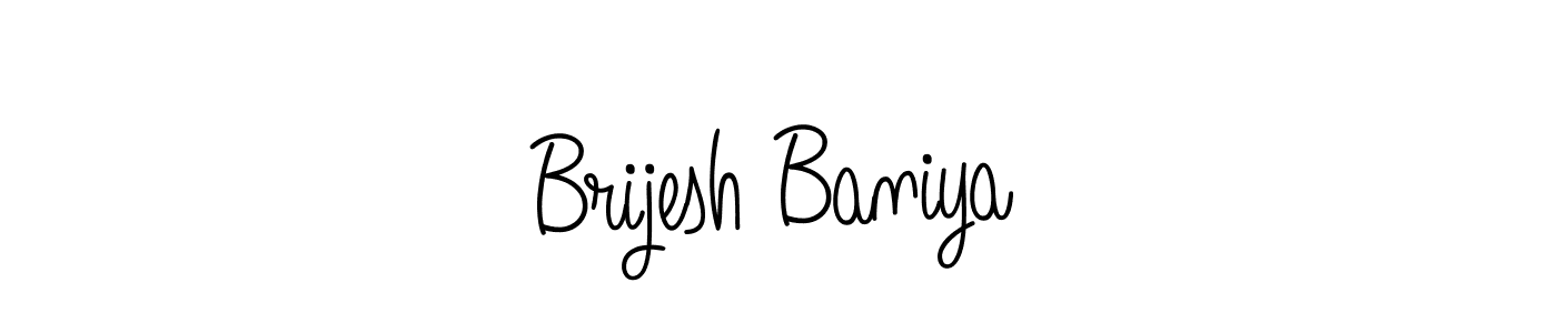 Brijesh Baniya stylish signature style. Best Handwritten Sign (Angelique-Rose-font-FFP) for my name. Handwritten Signature Collection Ideas for my name Brijesh Baniya. Brijesh Baniya signature style 5 images and pictures png