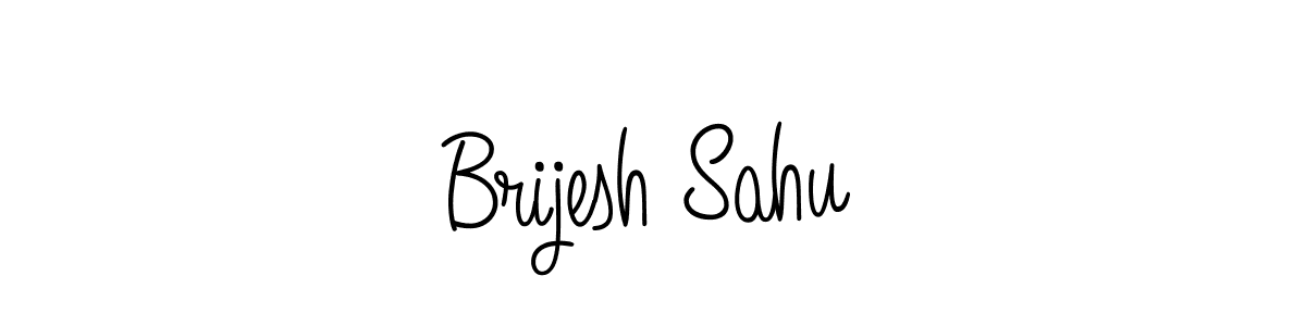 Create a beautiful signature design for name Brijesh Sahu. With this signature (Angelique-Rose-font-FFP) fonts, you can make a handwritten signature for free. Brijesh Sahu signature style 5 images and pictures png