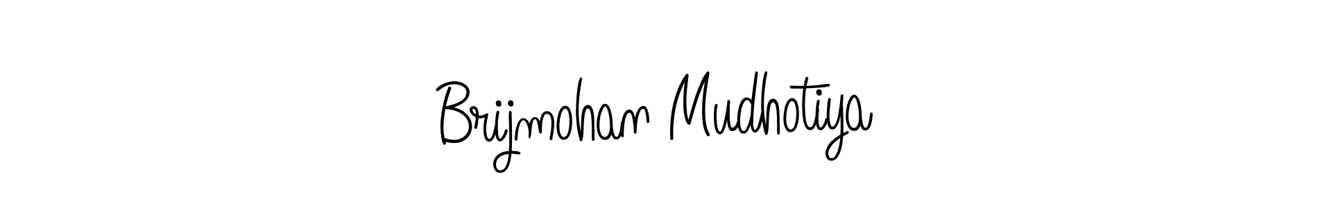 Once you've used our free online signature maker to create your best signature Angelique-Rose-font-FFP style, it's time to enjoy all of the benefits that Brijmohan Mudhotiya name signing documents. Brijmohan Mudhotiya signature style 5 images and pictures png