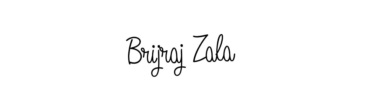 You should practise on your own different ways (Angelique-Rose-font-FFP) to write your name (Brijraj Zala) in signature. don't let someone else do it for you. Brijraj Zala signature style 5 images and pictures png