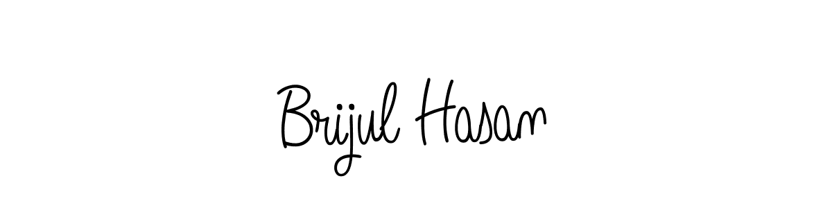 Make a beautiful signature design for name Brijul Hasan. With this signature (Angelique-Rose-font-FFP) style, you can create a handwritten signature for free. Brijul Hasan signature style 5 images and pictures png