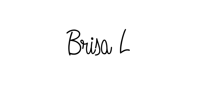 Brisa L stylish signature style. Best Handwritten Sign (Angelique-Rose-font-FFP) for my name. Handwritten Signature Collection Ideas for my name Brisa L. Brisa L signature style 5 images and pictures png