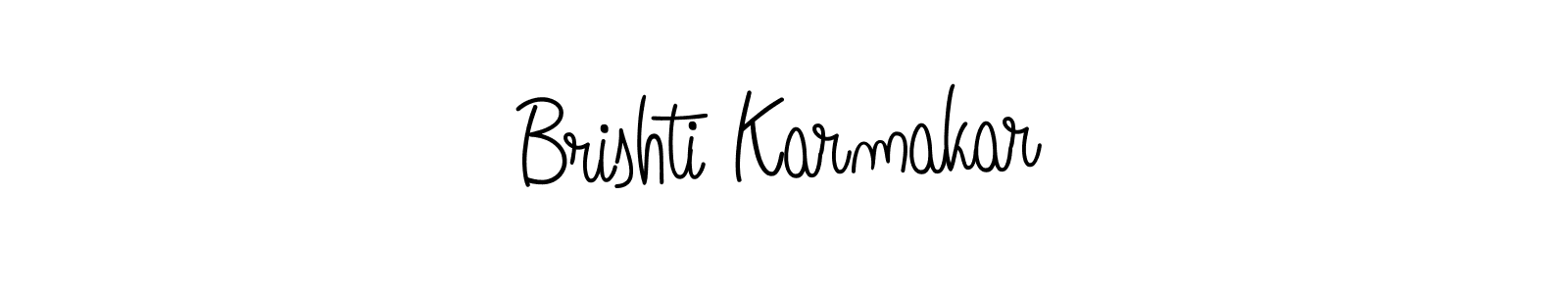 Create a beautiful signature design for name Brishti Karmakar. With this signature (Angelique-Rose-font-FFP) fonts, you can make a handwritten signature for free. Brishti Karmakar signature style 5 images and pictures png