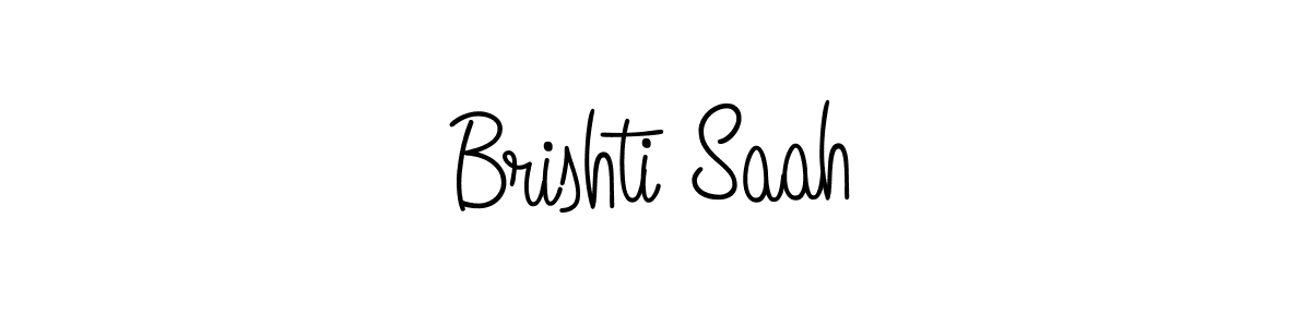 You should practise on your own different ways (Angelique-Rose-font-FFP) to write your name (Brishti Saah) in signature. don't let someone else do it for you. Brishti Saah signature style 5 images and pictures png