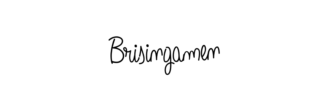 How to make Brisingamen name signature. Use Angelique-Rose-font-FFP style for creating short signs online. This is the latest handwritten sign. Brisingamen signature style 5 images and pictures png