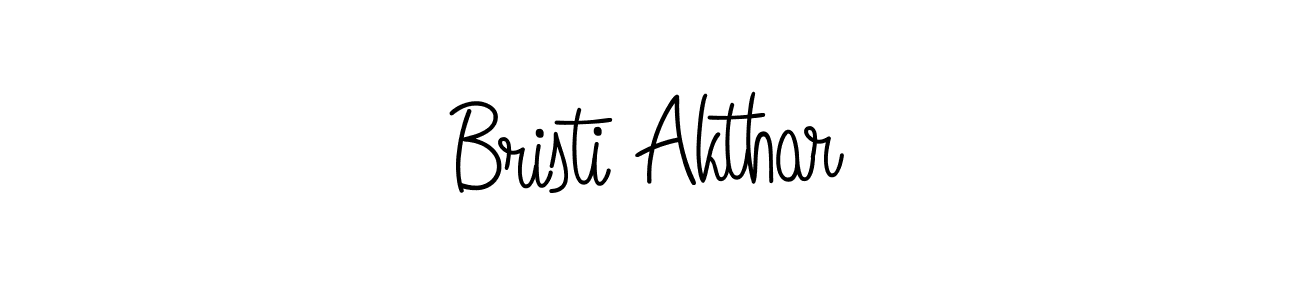 Create a beautiful signature design for name Bristi Akthar. With this signature (Angelique-Rose-font-FFP) fonts, you can make a handwritten signature for free. Bristi Akthar signature style 5 images and pictures png
