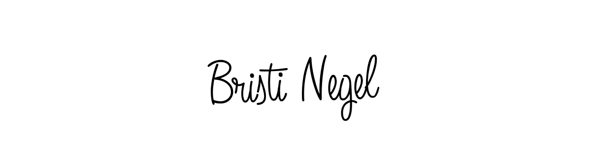 Design your own signature with our free online signature maker. With this signature software, you can create a handwritten (Angelique-Rose-font-FFP) signature for name Bristi Negel. Bristi Negel signature style 5 images and pictures png