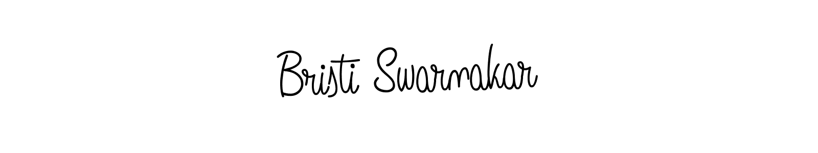 You should practise on your own different ways (Angelique-Rose-font-FFP) to write your name (Bristi Swarnakar) in signature. don't let someone else do it for you. Bristi Swarnakar signature style 5 images and pictures png