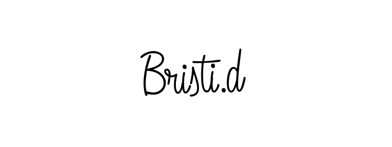 How to Draw Bristi.d signature style? Angelique-Rose-font-FFP is a latest design signature styles for name Bristi.d. Bristi.d signature style 5 images and pictures png