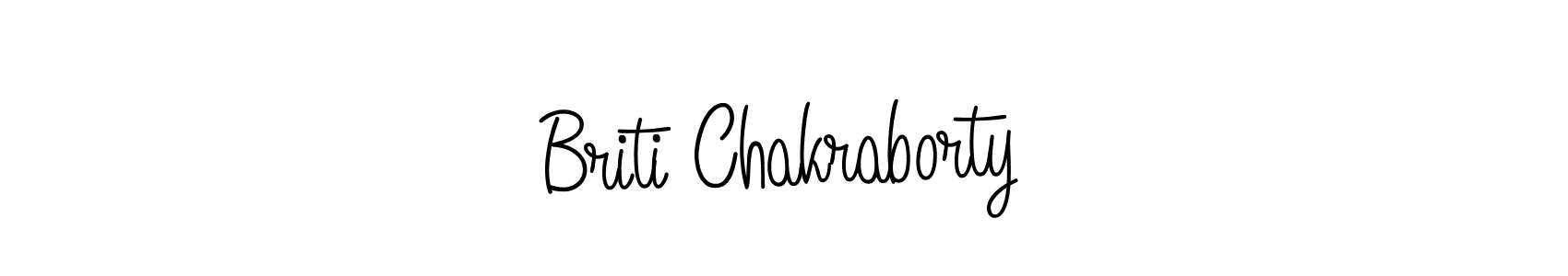 How to make Briti Chakraborty name signature. Use Angelique-Rose-font-FFP style for creating short signs online. This is the latest handwritten sign. Briti Chakraborty signature style 5 images and pictures png