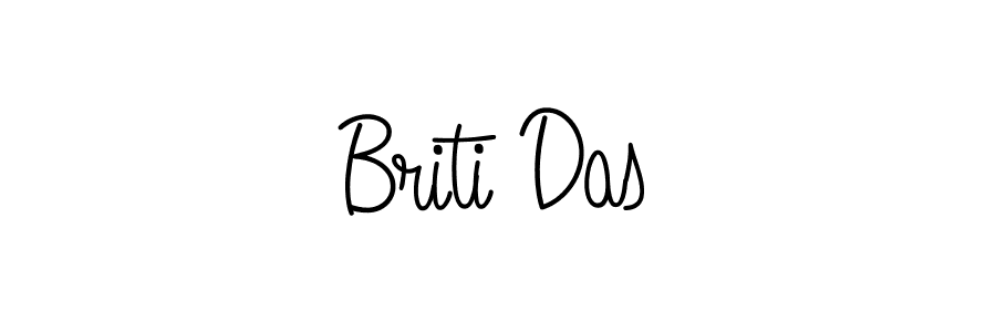 Make a beautiful signature design for name Briti Das. With this signature (Angelique-Rose-font-FFP) style, you can create a handwritten signature for free. Briti Das signature style 5 images and pictures png