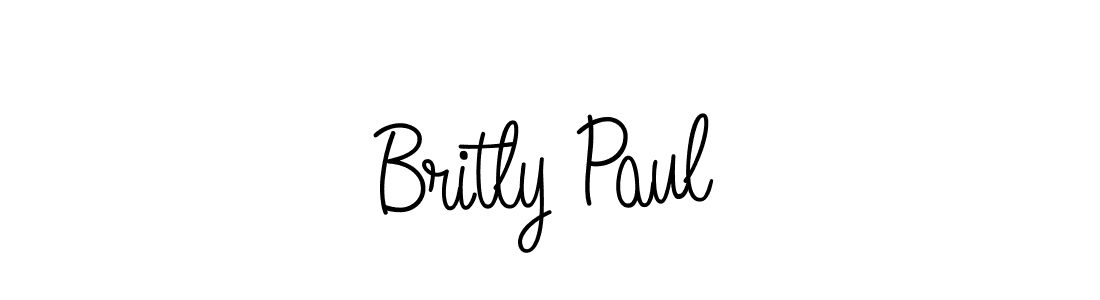 Design your own signature with our free online signature maker. With this signature software, you can create a handwritten (Angelique-Rose-font-FFP) signature for name Britly Paul. Britly Paul signature style 5 images and pictures png