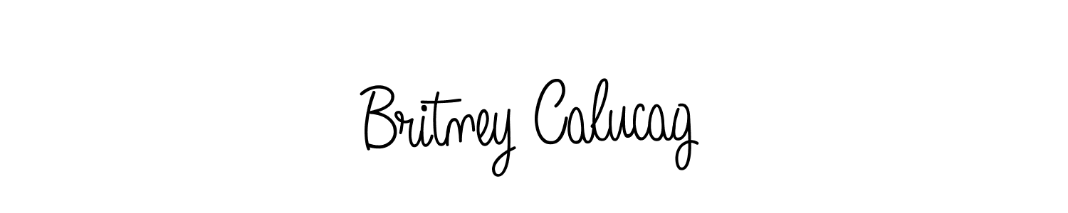 Britney Calucag stylish signature style. Best Handwritten Sign (Angelique-Rose-font-FFP) for my name. Handwritten Signature Collection Ideas for my name Britney Calucag. Britney Calucag signature style 5 images and pictures png