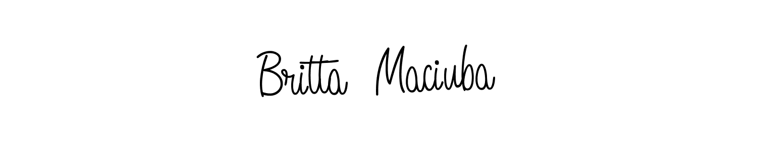 Best and Professional Signature Style for Britta  Maciuba. Angelique-Rose-font-FFP Best Signature Style Collection. Britta  Maciuba signature style 5 images and pictures png