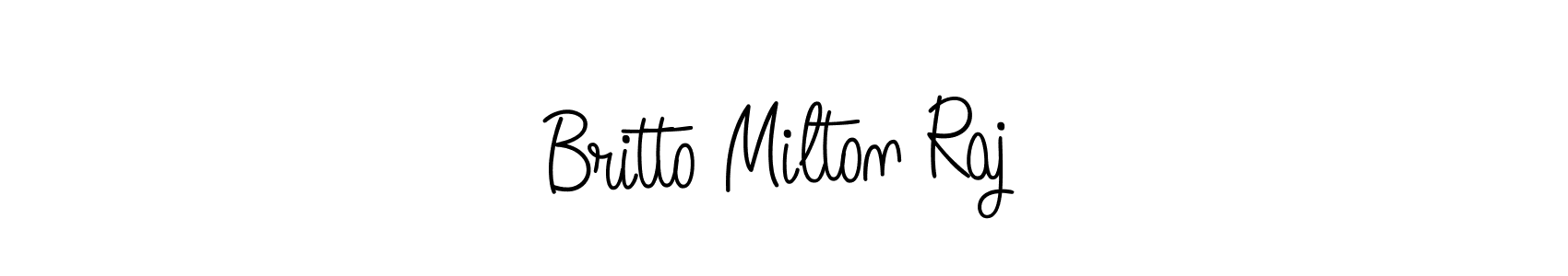 How to make Britto Milton Raj signature? Angelique-Rose-font-FFP is a professional autograph style. Create handwritten signature for Britto Milton Raj name. Britto Milton Raj signature style 5 images and pictures png