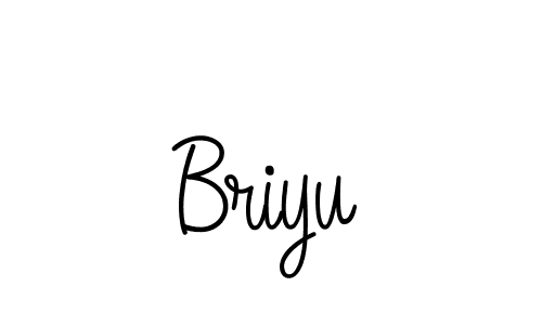 How to make Briyu name signature. Use Angelique-Rose-font-FFP style for creating short signs online. This is the latest handwritten sign. Briyu signature style 5 images and pictures png