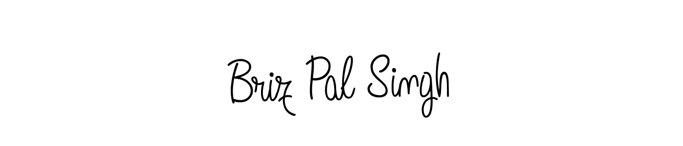 Make a beautiful signature design for name Briz Pal Singh. With this signature (Angelique-Rose-font-FFP) style, you can create a handwritten signature for free. Briz Pal Singh signature style 5 images and pictures png