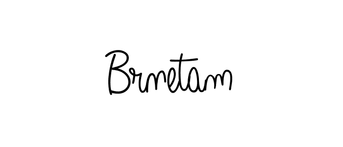 The best way (Angelique-Rose-font-FFP) to make a short signature is to pick only two or three words in your name. The name Brnetam include a total of six letters. For converting this name. Brnetam signature style 5 images and pictures png