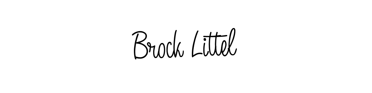 Brock Littel stylish signature style. Best Handwritten Sign (Angelique-Rose-font-FFP) for my name. Handwritten Signature Collection Ideas for my name Brock Littel. Brock Littel signature style 5 images and pictures png