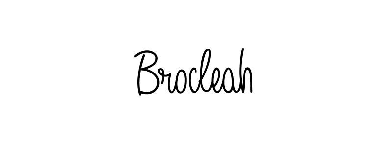 Use a signature maker to create a handwritten signature online. With this signature software, you can design (Angelique-Rose-font-FFP) your own signature for name Brocleah. Brocleah signature style 5 images and pictures png
