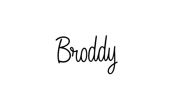 Use a signature maker to create a handwritten signature online. With this signature software, you can design (Angelique-Rose-font-FFP) your own signature for name Broddy. Broddy signature style 5 images and pictures png