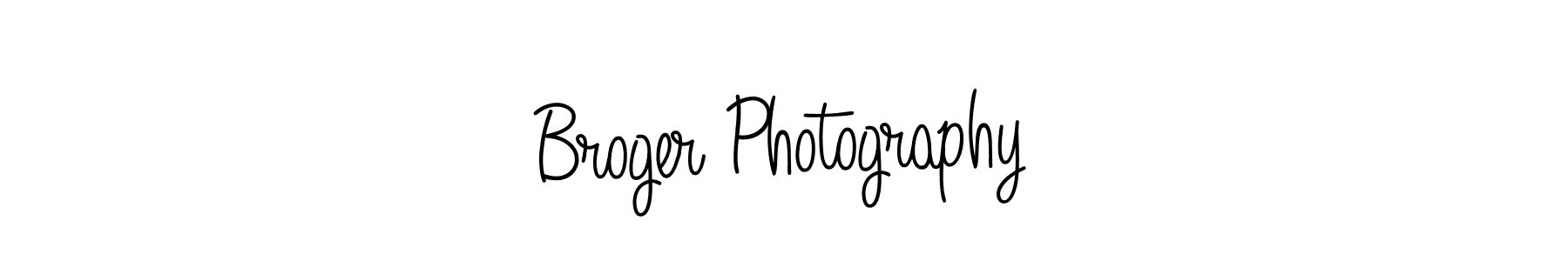 Broger Photography stylish signature style. Best Handwritten Sign (Angelique-Rose-font-FFP) for my name. Handwritten Signature Collection Ideas for my name Broger Photography. Broger Photography signature style 5 images and pictures png