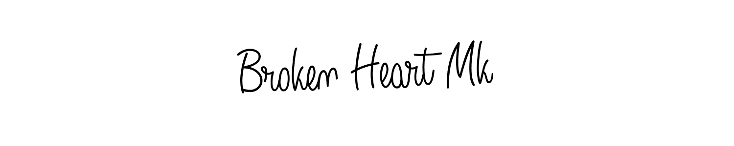 Make a short Broken Heart Mk signature style. Manage your documents anywhere anytime using Angelique-Rose-font-FFP. Create and add eSignatures, submit forms, share and send files easily. Broken Heart Mk signature style 5 images and pictures png