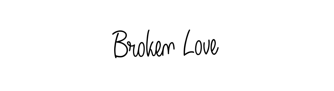 How to make Broken Love name signature. Use Angelique-Rose-font-FFP style for creating short signs online. This is the latest handwritten sign. Broken Love signature style 5 images and pictures png