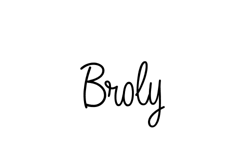 Design your own signature with our free online signature maker. With this signature software, you can create a handwritten (Angelique-Rose-font-FFP) signature for name Broly. Broly signature style 5 images and pictures png