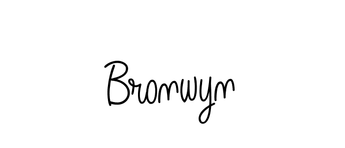 Make a beautiful signature design for name Bronwyn. With this signature (Angelique-Rose-font-FFP) style, you can create a handwritten signature for free. Bronwyn signature style 5 images and pictures png