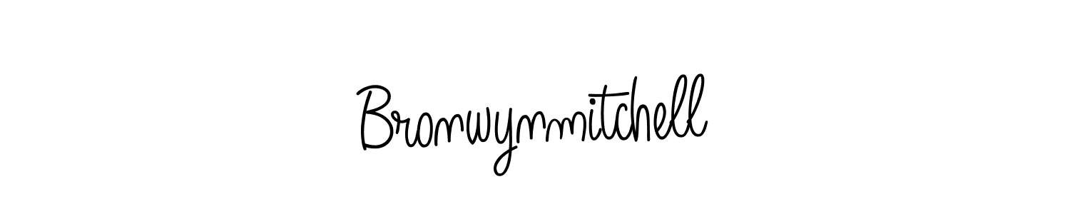 The best way (Angelique-Rose-font-FFP) to make a short signature is to pick only two or three words in your name. The name Bronwynmitchell include a total of six letters. For converting this name. Bronwynmitchell signature style 5 images and pictures png