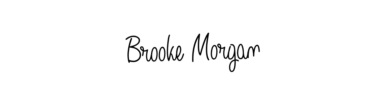 Make a beautiful signature design for name Brooke Morgan. With this signature (Angelique-Rose-font-FFP) style, you can create a handwritten signature for free. Brooke Morgan signature style 5 images and pictures png