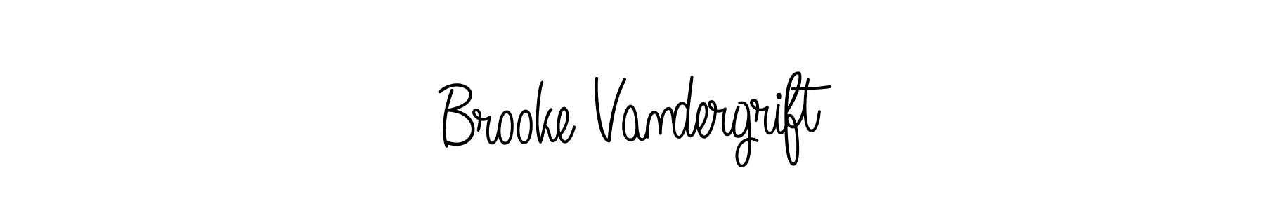Use a signature maker to create a handwritten signature online. With this signature software, you can design (Angelique-Rose-font-FFP) your own signature for name Brooke Vandergrift. Brooke Vandergrift signature style 5 images and pictures png