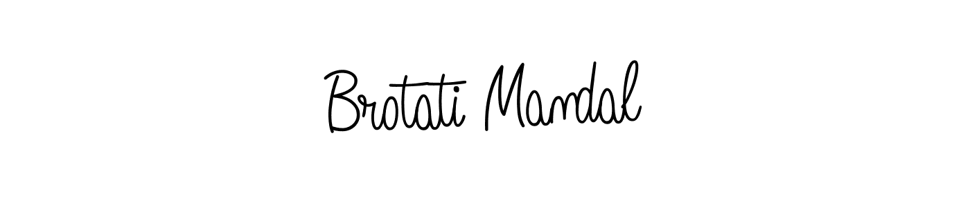 Use a signature maker to create a handwritten signature online. With this signature software, you can design (Angelique-Rose-font-FFP) your own signature for name Brotati Mandal. Brotati Mandal signature style 5 images and pictures png