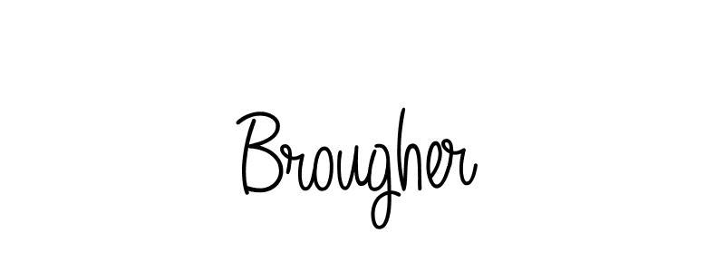 How to make Brougher name signature. Use Angelique-Rose-font-FFP style for creating short signs online. This is the latest handwritten sign. Brougher signature style 5 images and pictures png