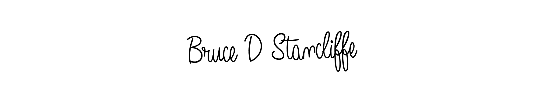 Bruce D Stancliffe stylish signature style. Best Handwritten Sign (Angelique-Rose-font-FFP) for my name. Handwritten Signature Collection Ideas for my name Bruce D Stancliffe. Bruce D Stancliffe signature style 5 images and pictures png