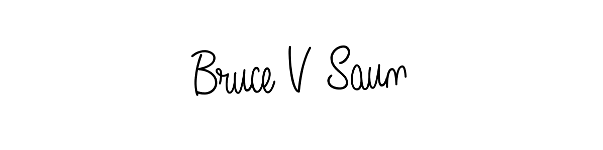 This is the best signature style for the Bruce V Saun name. Also you like these signature font (Angelique-Rose-font-FFP). Mix name signature. Bruce V Saun signature style 5 images and pictures png