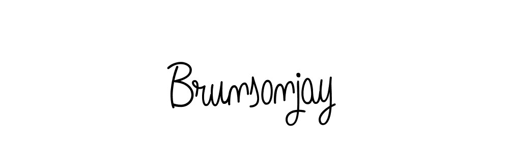 How to Draw Brunsonjay signature style? Angelique-Rose-font-FFP is a latest design signature styles for name Brunsonjay. Brunsonjay signature style 5 images and pictures png