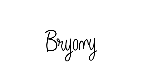 Make a beautiful signature design for name Bryony. With this signature (Angelique-Rose-font-FFP) style, you can create a handwritten signature for free. Bryony signature style 5 images and pictures png