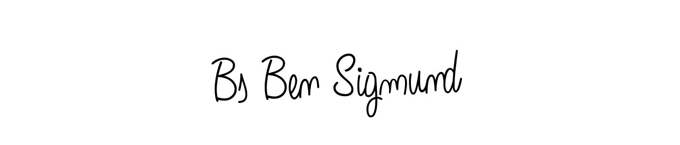 Create a beautiful signature design for name Bs Ben Sigmund. With this signature (Angelique-Rose-font-FFP) fonts, you can make a handwritten signature for free. Bs Ben Sigmund signature style 5 images and pictures png