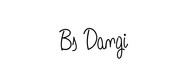 You should practise on your own different ways (Angelique-Rose-font-FFP) to write your name (Bs Dangi) in signature. don't let someone else do it for you. Bs Dangi signature style 5 images and pictures png