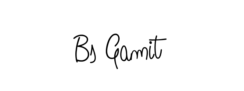 Make a beautiful signature design for name Bs Gamit. With this signature (Angelique-Rose-font-FFP) style, you can create a handwritten signature for free. Bs Gamit signature style 5 images and pictures png