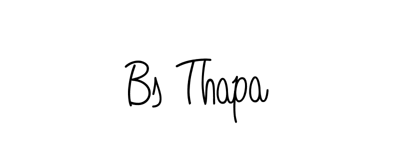 Use a signature maker to create a handwritten signature online. With this signature software, you can design (Angelique-Rose-font-FFP) your own signature for name Bs Thapa. Bs Thapa signature style 5 images and pictures png